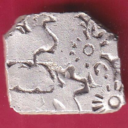 ANCIENT INDIA MAURYAN PERIOD ANIMAL STANDING MAGADH DYNASTY SILVER PUNCHMARK:-FB5415 - Image 2