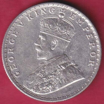 British India 1918 Bombay Mint George v One Rupee silver coin:-FB5439 - Image 2