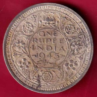 British India 1945 Bombay Mint George Vi One Rupee   :-FB5479