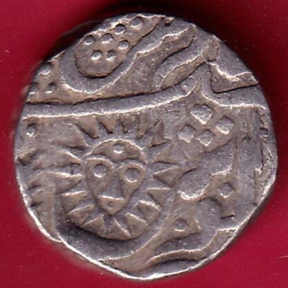 INDORE STATE SUN FACE INO SHAH ALAM II MALHAR RAO ONE RUPEE SILVER COIN :-FB5517