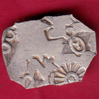 ANCIENT INDIA MAURYAN PERIOD ANIMAL STANDING MAGADH DYNASTY SILVER PUNCHMARK–FB5529