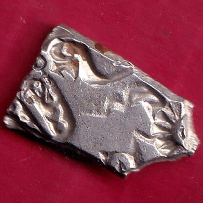 ANCIENT INDIA MAURYAN PERIOD ANIMAL STANDING MAGADH DYNASTY SILVER PUNCHMARK–FB5532