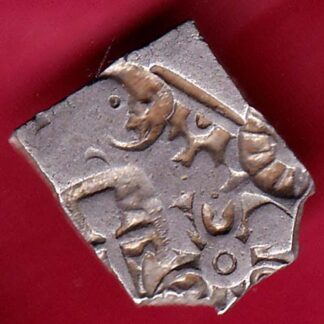 ANCIENT INDIA MAURYAN PERIOD ANIMAL STANDING MAGADH DYNASTY SILVER PUNCHMARK–FB5565