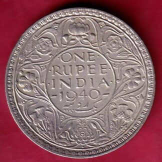 British India 1940 George VI Bombay Mint One Rupee–FB5579