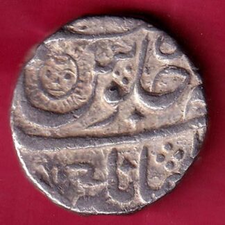 INDORE STATE SUN FACE INO SHAH ALAM II MALHAR RAO ONE RUPEE SILVER COIN :-FB5614