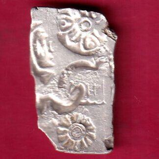 ANCIENT INDIA MAURYAN PERIOD MAGADH DYNASTY ANIMAL STANDING SILVER PUNCHMARK –FB4924