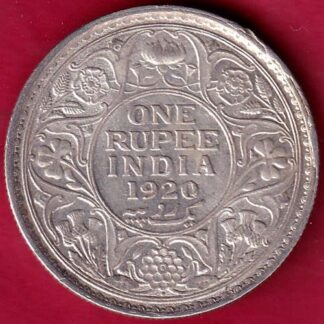 British India 1920 George V Bombay Mint One Rupee :-FB5645