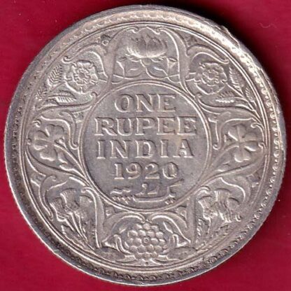 British India 1920 George V Bombay Mint One Rupee :-FB5645