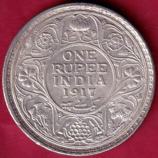 British India 1917 bombay mint George v Emperor One Rupee :-FB5724