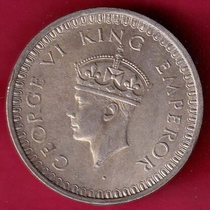 BRITISH INDIA 1942 BOMBAY MINT GEORGE VI ONE RUPEE BEAUTIFUL SILVER COIN –FB5834 - Image 2