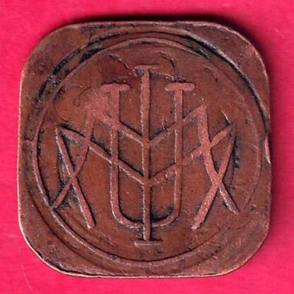 Token :- I.M.U.M.  50 PAISA RARE COPPER TOKEN –FB5886 - Image 2