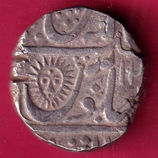 INDORE STATE AH 1273 SUN FACE INO SHAH ALAM II MALHAR RAO ONE RUPEE SILVER COIN –FB5897