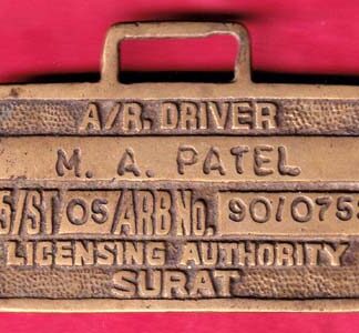 A/R. DRIVER M.A. PATEL LIGENSING AUTHORITY SURAT –FB6018