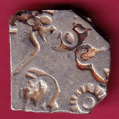 ANCIENT INDIA MAURYAN PERIOD MAGADH DYNASTY SILVER PUNCHMARK –FB6128