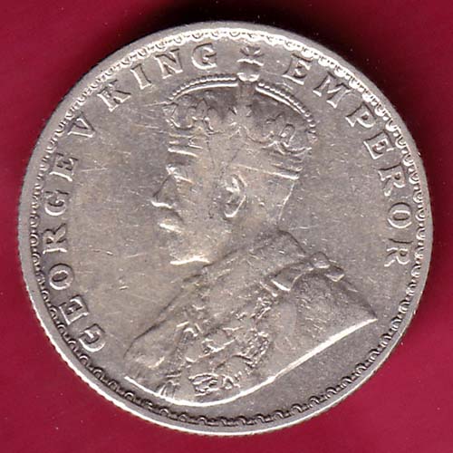 British India 1928 George V BOMBAY MINT HALF rupee silver coin 