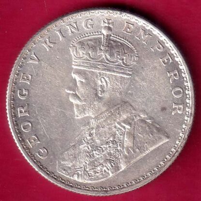 British India 1917 bombay mint George v Emperor One Rupee –F514 - Image 2