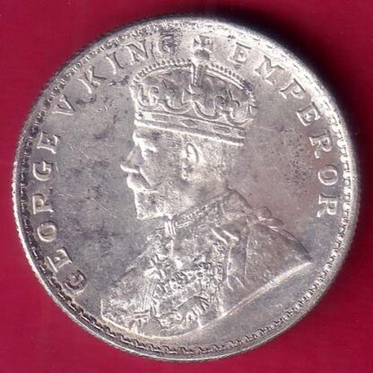 British India 1917 bombay mint George v Emperor One Rupee–F522 - Image 2