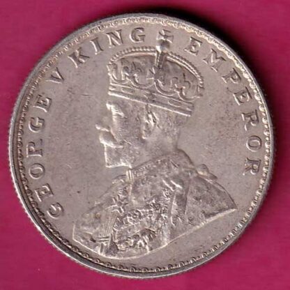 British India 1918 Bombay Mint George v One Rupee silver coin - FB6307 - Image 2