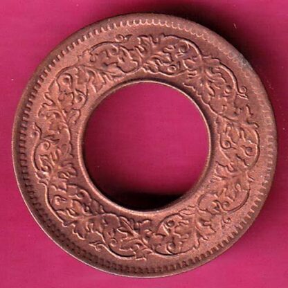 British india UNC king george vi 1944 LAHORE MINT one pice copper coin- FB6322 - Image 2