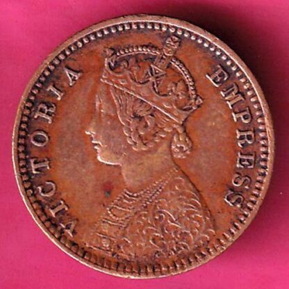 British india 11901  victoria empress 1/12 anna copper Coin - FB6329 - Image 2