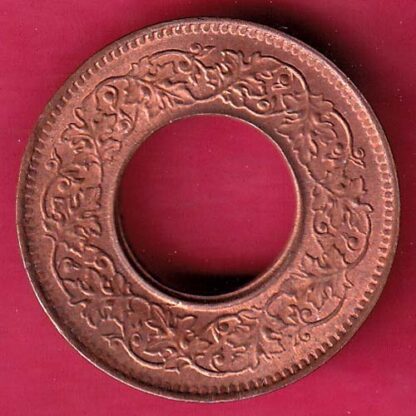 British india UNC king george vi 1944 LAHORE MINT one pice copper coin - FB6352 - Image 2