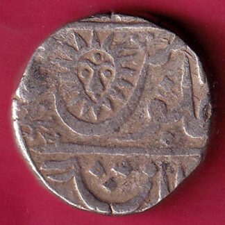 INDORE STATE SUN FACE INO SHAH ALAM II MALHAR RAO ONE RUPEE SILVER COIN - FB6354