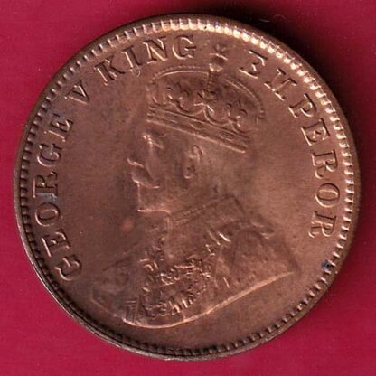 BRITISH INDIA 1929 GEORGE V KING EMPEROR ONE QUARTER ANNA - FB6365 - Image 2