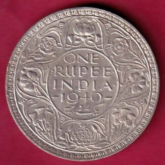 British India 1940 BOMBAY MINT George VI Bombay Mint One Rupee - FB6462