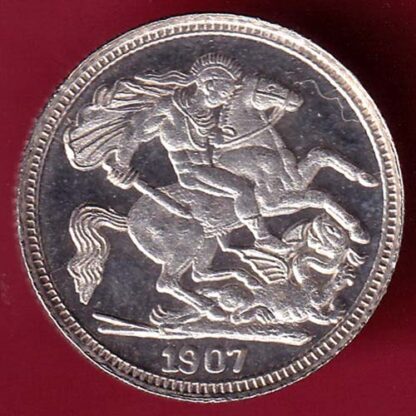 SILVER TOKEN: Weight – 8.01 gm VICTORIA BRITT:REC.F.D. 1907  - FB6477 - Image 2