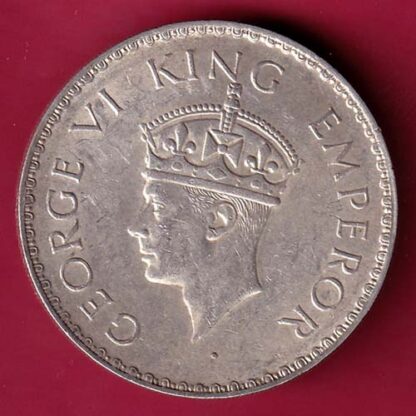 British India 1940 BOMBAY MINT George VI Bombay Mint One Rupee   - FB6512 - Image 2