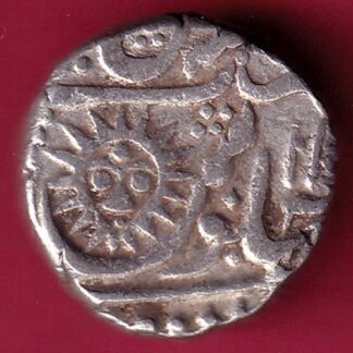 INDORE STATE SUN FACE INO SHAH ALAM II MALHAR RAO ONE RUPEE SILVER COIN - FB6518