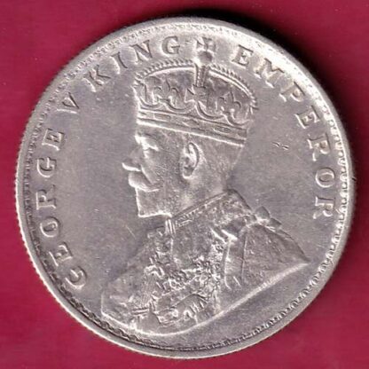 British India 1918 Bombay Mint George v One Rupee silver coin - FB6582 - Image 2
