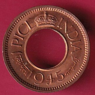 British India unc 1945 bombay mint one Pice  – FB6688