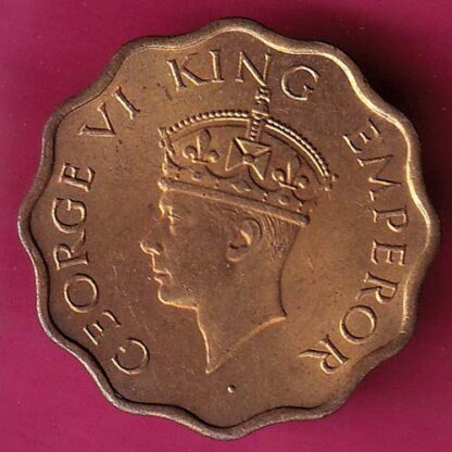 BRITISH INDIA 1942 GEORGE VI 1 ANNA COIN– FB6691 - Image 2
