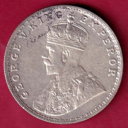 British India 1918 Bombay Mint George v One Rupee silver coin - FB6708 - Image 2