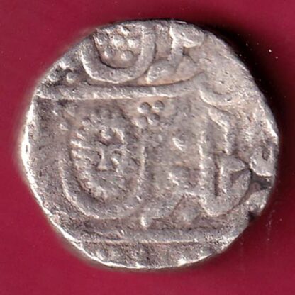 INDORE STATE SUN FACE INO SHAH ALAM II MALHAR RAO ONE RUPEE SILVER COIN- FB6731