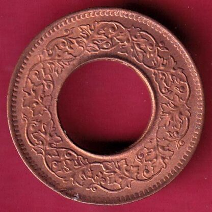 British india UNC king george vi 1944 LAHORE MINT one pice copper coin  - FB6769 - Image 2