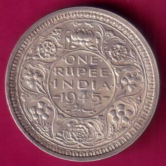 British India 1945 Bombay Mint George Vi One Rupee FB6821