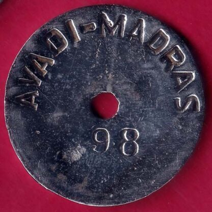 BANK TOKEN – VIJAYA BANK LTD. AVADI- MADRAS 98 –FB6883 - Image 2
