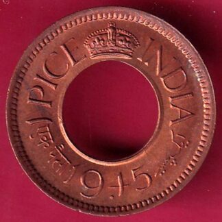 British India unc 1945 bombay mint one Pice –FB6888
