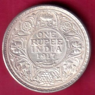 British India 1917 bombay mint George v Emperor One Rupee–FB6912