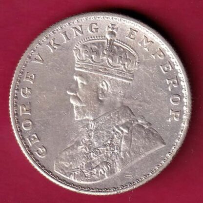 British India 1918 Bombay Mint George v One Rupee silver coin– FB7009 - Image 2