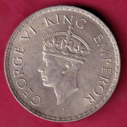British India 1940 BOMBAY MINT George VI Bombay Mint One Rupee – FB7011 - Image 2