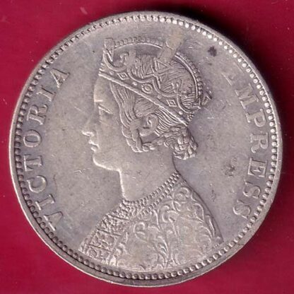 British india 1901 victoria empress one rupee scarce silver coin – FB7034 - Image 2
