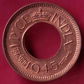 British india UNC 1945 one pice copper coin – FB7072