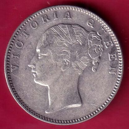 EAST INDIA COMPANY 1840 CONTINUOUS VICTORIA QUEEN 1 RUPEE SILVER COIN – FB7160