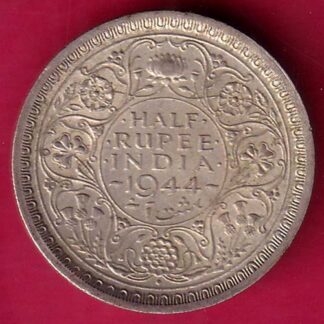 British india 1944 Bombay mint george vi one rupee silver coin – FB7530