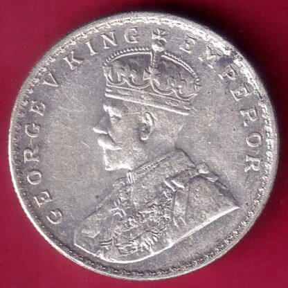 British India 1916 Bombay mint George V one Rupee Silver Coin – FB7533 - Image 2
