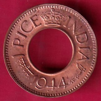british india king george vi 1944 BOMBAY MINT one pice copper coin – FB7582