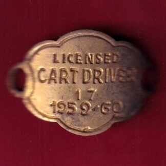 LICENSED CART DRIVER  17  1959 /1960 – FB7621